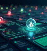 Flux_Dev_A_digital_landscape_filled_with_floating_bug_icons_re_2