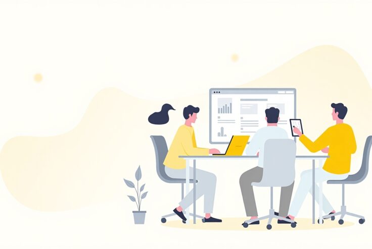 Flux_Dev_Flat_modern_illustration_showing_a_team_of_developers_2